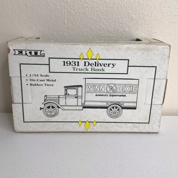 Vintage ERTL Co 1990 Winn Dixie 1931 Delivery Truck Bank Die Cast Metal NIB - Picture 4 of 9